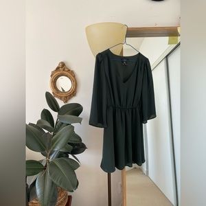 XS Pine Green Long-Sleeve F21 Dress